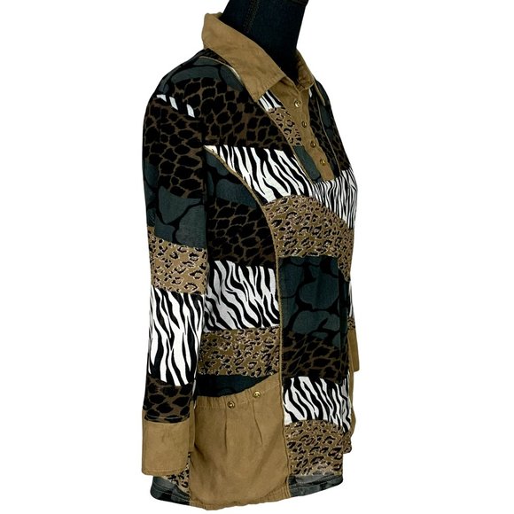 2/$25 - Patchwork Blouse by Marie Claire - Picture 4 of 9